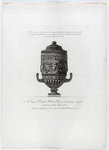 GIOVANNI BATTISTA PIRANESI - Vaso antico di marmo adornato di finissimi intagli ed arabeschi