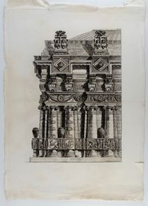 GIOVANNI BATTISTA PIRANESI - UN COLONNATO DORICO D' INVENZIONE