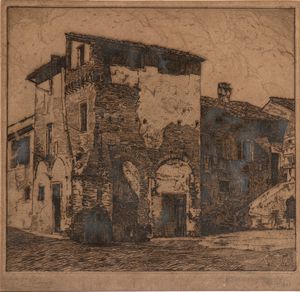 Pier Luigi Bartolucci-Alfieri - Casette vecchie in Trastevere