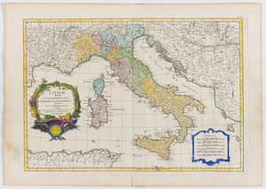 Jean Robert Janvier - L'Italie divisée en ses differents Etats, Royaumes et Republiques