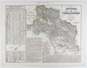 Benedetto Marzolla : Descrizione del Regno delle Due Sicilia per Provincie  - Asta Stampe antiche e moderne, disegni e carte geografiche - Associazione Nazionale - Case d'Asta italiane