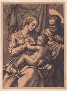 MARCANTONIO RAIMONDI - La Madonna allatta Gesù bambino