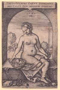 HANS SEBALD BEHAM - Giuditta con la testa di Oloferne