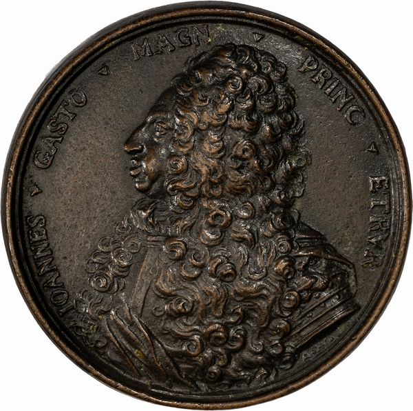 Antonio Motauti : Medaglia commemorativa di Gian Gastone de' Medici  - Asta Numismatica - Associazione Nazionale - Case d'Asta italiane