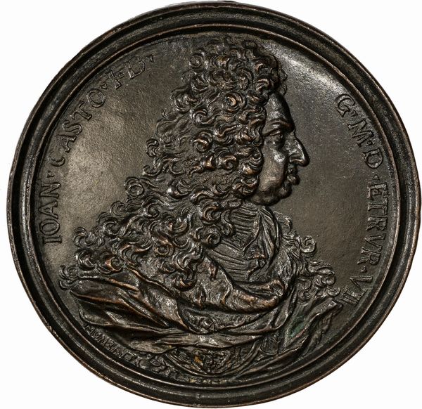 Antonio Motauti : Medaglia commemorativa di Gian Gastone de' Medici  - Asta Numismatica - Associazione Nazionale - Case d'Asta italiane