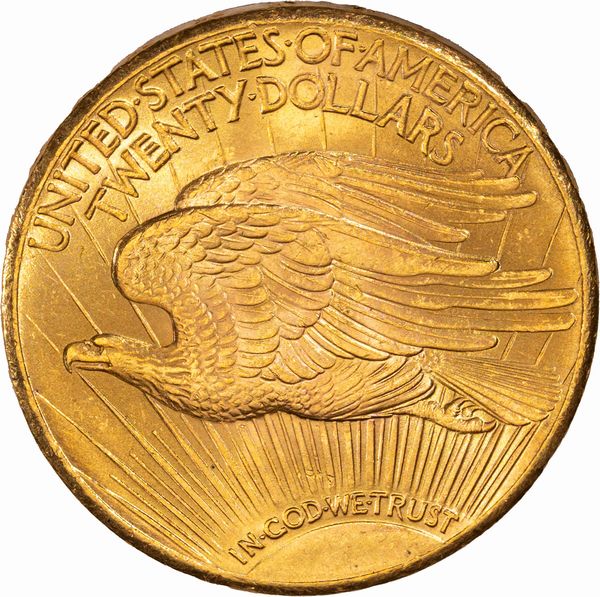 Stati Uniti d'America, 20 dollari, Saint-Gaudens - Double Eagle, IN·GOD·WE·TRUST, 1927, Philadelphia  - Asta Numismatica - Associazione Nazionale - Case d'Asta italiane