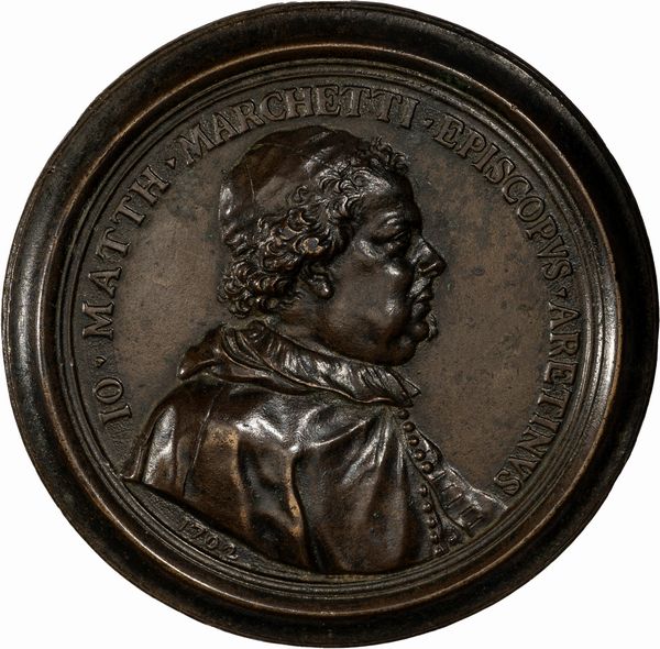 Massimiliano Soldani Benzi : Medaglia commemorativa di Giovan Matteo Marchetti  - Asta Numismatica - Associazione Nazionale - Case d'Asta italiane