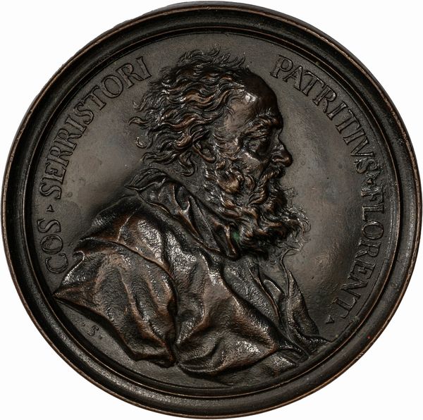 Massimiliano Soldani Benzi : Medaglia commemorativa di Cosimo Serristori  - Asta Numismatica - Associazione Nazionale - Case d'Asta italiane