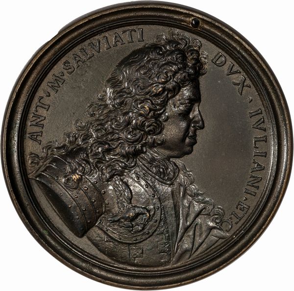 Massimiliano Soldani Benzi : Medaglia commemorativa di Antonio Maria Salviati  - Asta Numismatica - Associazione Nazionale - Case d'Asta italiane