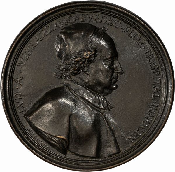 Massimiliano Soldani Benzi : Medaglia commemorativa di Ludovico da Verrazzano  - Asta Numismatica - Associazione Nazionale - Case d'Asta italiane