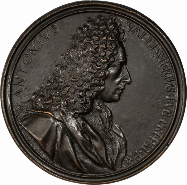 Antonio Francesco Selvi : Medaglia commemorativa di Antonio Vallisnieri  - Asta Numismatica - Associazione Nazionale - Case d'Asta italiane