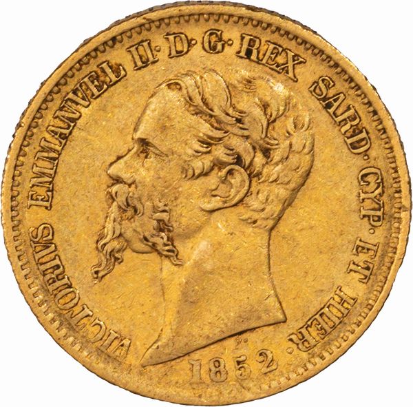 Regno di Sardegna, Vittorio Emanuele II, 20 lire, 1852, Genova  - Asta Numismatica - Associazione Nazionale - Case d'Asta italiane