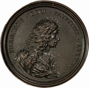 Massimiliano Soldani Benzi - Medaglia commemorativa di Francesco Redi