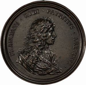 Massimiliano Soldani Benzi - Medaglia commemorativa di Francesco Redi