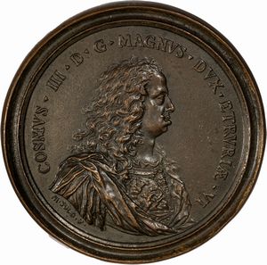 Massimiliano Soldani Benzi - Medaglia commemorativa di Cosimo III de' Medici