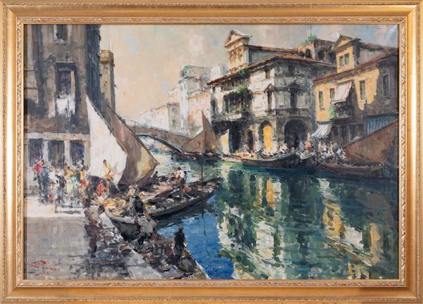 LUIGI PAGAN : Canal Vena - Palazzo Mascheroni  - Asta Asta di arte moderna e contemporanea - Associazione Nazionale - Case d'Asta italiane