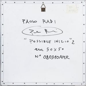 PAOLO RADI : Possibile inizio 2,  - Asta Asta di arte moderna e contemporanea - Associazione Nazionale - Case d'Asta italiane