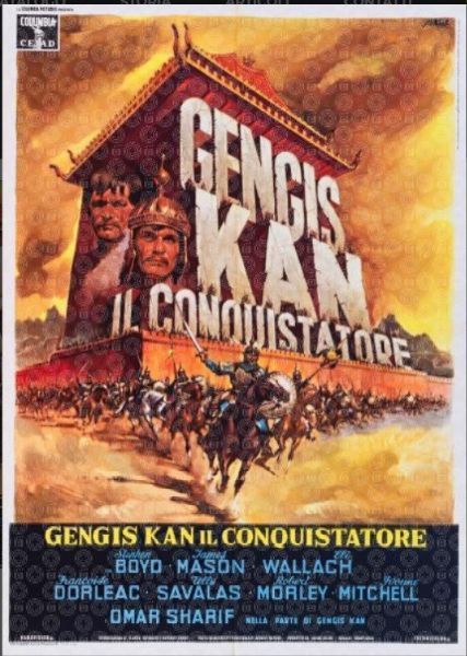 Giorgio Olivetti : Gengis Khan il conquistatore  - Asta Bozzetti Cinematografici - Associazione Nazionale - Case d'Asta italiane