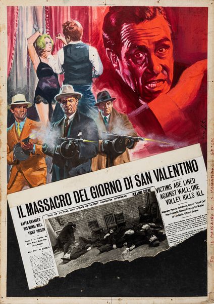 Enzo Nistri : Il massacro del giorno di San Valentino  - Asta Bozzetti Cinematografici - Associazione Nazionale - Case d'Asta italiane