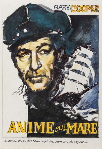 Giuliano Nistri : Anime sul mare  - Asta Bozzetti Cinematografici - Associazione Nazionale - Case d'Asta italiane