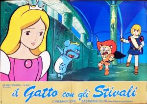 A.N.I. (autore non identificato) : Il gatto con gli stivali  - Asta Bozzetti Cinematografici - Associazione Nazionale - Case d'Asta italiane