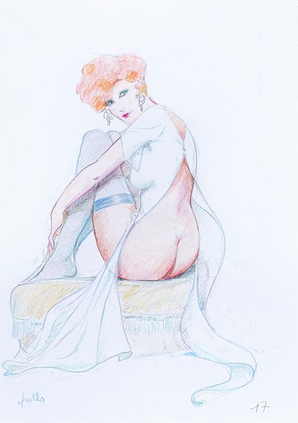 Leone Frollo : Mona Street  - Asta Fumetti: I Maestri dell'Erotismo - Associazione Nazionale - Case d'Asta italiane