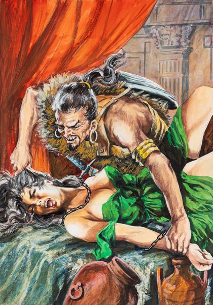 Aleandro Biffi : Messalina  - La furia dei barbari  - Asta Fumetti: I Maestri dell'Erotismo - Associazione Nazionale - Case d'Asta italiane