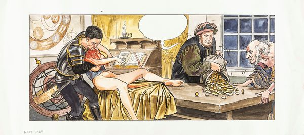 Milo Manara : I Borgia: Le fiamme del rogo  - Asta Fumetti: I Maestri dell'Erotismo - Associazione Nazionale - Case d'Asta italiane