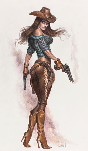 Lucio Parrillo : Cowgirl  - Asta Fumetti: I Maestri dell'Erotismo - Associazione Nazionale - Case d'Asta italiane