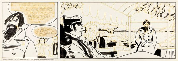 Hugo Pratt : Corto Maltese: Sogno di una Biennale di fine estate  - Asta Fumetti: I Maestri dell'Erotismo - Associazione Nazionale - Case d'Asta italiane