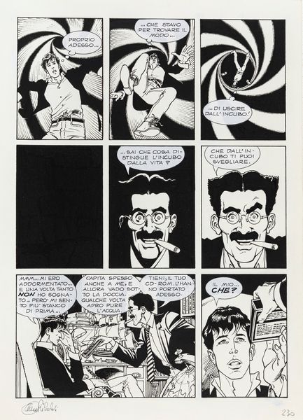 Enea Riboldi : Dylan Dog - Il mistero dell'isola d'Yd  - Asta Fumetti: I Maestri dell'Erotismo - Associazione Nazionale - Case d'Asta italiane