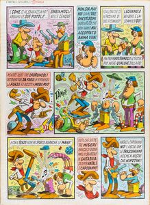 Benito Jacovitti :  Natale Cocco Bill  - Asta Fumetti: I Maestri dell'Erotismo - Associazione Nazionale - Case d'Asta italiane