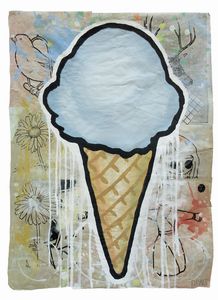 Donald Baechler - Blue cone