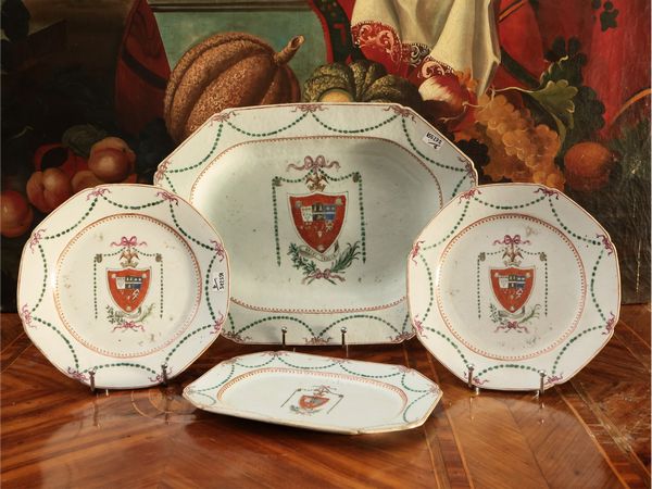 Assortimento di porcellane per esportazione  - Asta Di villa in villa Una collezione di vetri - Associazione Nazionale - Case d'Asta italiane