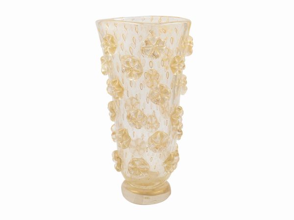 Vaso a margherite, Barovier & Toso  - Asta Di villa in villa Una collezione di vetri - Associazione Nazionale - Case d'Asta italiane