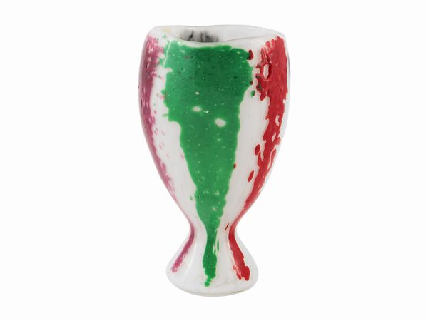 Vaso pittorico, attribuito a Dino Martens  - Asta Di villa in villa Una collezione di vetri - Associazione Nazionale - Case d'Asta italiane