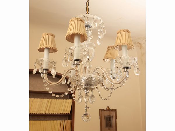 Lampadario in cristallo  - Asta Di villa in villa Una collezione di vetri - Associazione Nazionale - Case d'Asta italiane