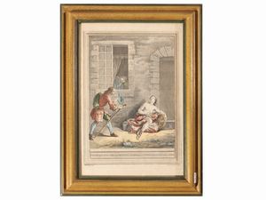 Jean-Baptiste Oudry : Fables di J. de La Fontaine  - Asta Di villa in villa Una collezione di vetri - Associazione Nazionale - Case d'Asta italiane