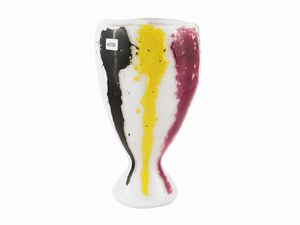 Vaso pittorico, attribuito a Dino Martens  - Asta Di villa in villa Una collezione di vetri - Associazione Nazionale - Case d'Asta italiane