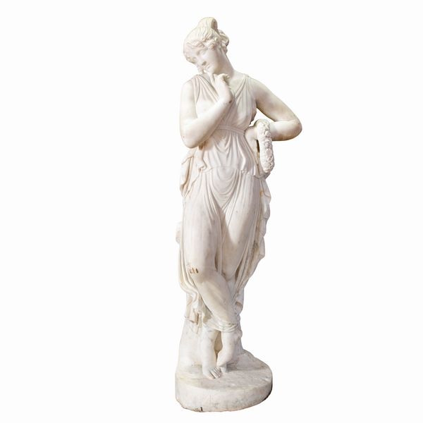 Scultura in marmo bianco statuario  - Asta Dipinti Antichi e del XIX Secolo Arredi e Sculture - Associazione Nazionale - Case d'Asta italiane