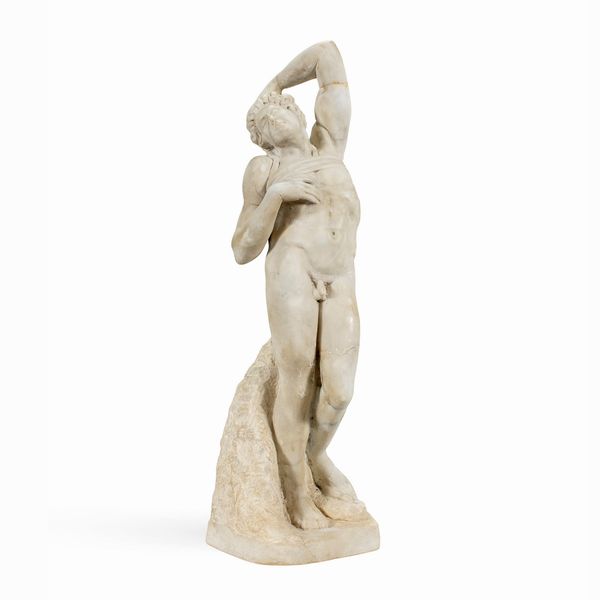 Scultura in marmo bianco  - Asta Dipinti Antichi e del XIX Secolo Arredi e Sculture - Associazione Nazionale - Case d'Asta italiane