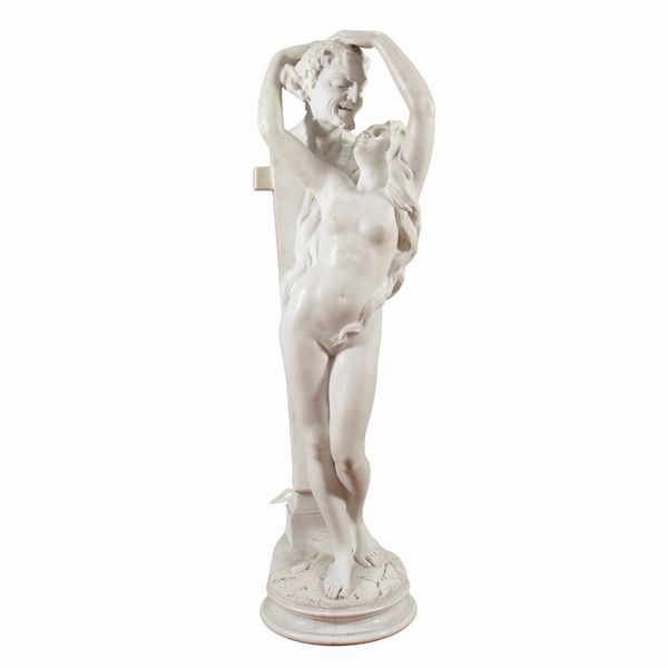 Scultura in marmo bianco statuario  - Asta Dipinti Antichi e del XIX Secolo Arredi e Sculture - Associazione Nazionale - Case d'Asta italiane