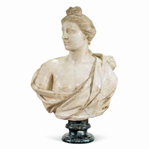 Coppia di sculture in marmo bianco  - Asta Dipinti Antichi e del XIX Secolo Arredi e Sculture - Associazione Nazionale - Case d'Asta italiane