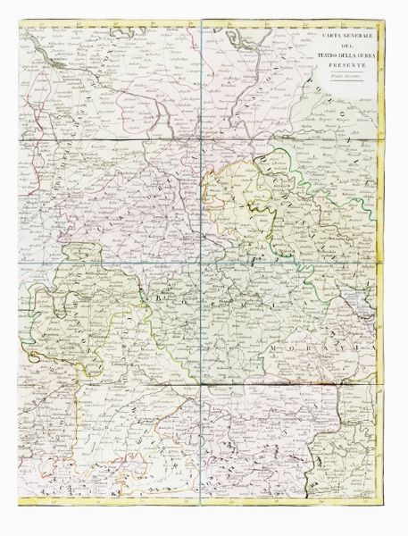 Raccolta di sei mappe in cofanetto di cuoio.  - Asta Arte Antica, Moderna e Contemporanea [parte I] - Associazione Nazionale - Case d'Asta italiane