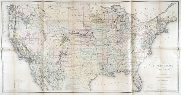 JOSEPH GORLINSKY : Map of the United States and Territories, showing the Extent of Public Surveys and other details, Constructed from the Plats and official sources of the General Land Office.  - Asta Arte Antica, Moderna e Contemporanea [parte I] - Associazione Nazionale - Case d'Asta italiane