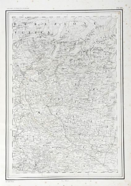 ACHILLE PARIS : Carta geografica dell?Italia secondo la sua attuale divisione politica...  - Asta Arte Antica, Moderna e Contemporanea [parte I] - Associazione Nazionale - Case d'Asta italiane