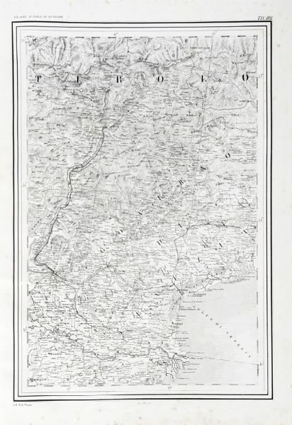 ACHILLE PARIS : Carta geografica dell?Italia secondo la sua attuale divisione politica...  - Asta Arte Antica, Moderna e Contemporanea [parte I] - Associazione Nazionale - Case d'Asta italiane