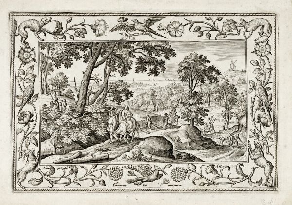 ADRIAEN COLLAERT : Tredici tavole da Paesaggi con scene del Vecchio e Nuovo Testamento e scene di caccia.  - Asta Arte Antica, Moderna e Contemporanea [parte I] - Associazione Nazionale - Case d'Asta italiane