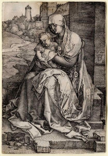 Albrecht Drer : La Madonna col Bambino presso le mura.  - Asta Arte Antica, Moderna e Contemporanea [parte I] - Associazione Nazionale - Case d'Asta italiane