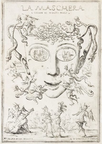 GIUSEPPE MARIA MITELLI : La maschera  cagion di molti mali.  - Asta Arte Antica, Moderna e Contemporanea [parte I] - Associazione Nazionale - Case d'Asta italiane